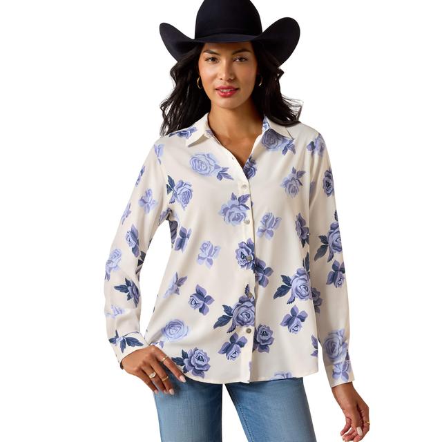 Ariat Homestyle Shirt In Roses Are Blue