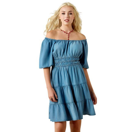 Ariat Juliet Dress In Light Wash Indigo