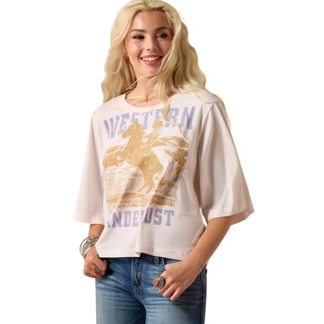 Ariat Western Wanderlust T-shirt In Sea Salt