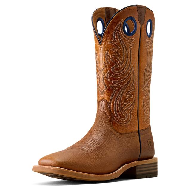 Ariat Highland Toughstock Wide Square Toe Cowboy Boots In Cottage Brown Marigold