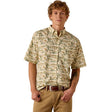 Ariat Sable Classic Fit Shirt In Almond Oil Scenic Print