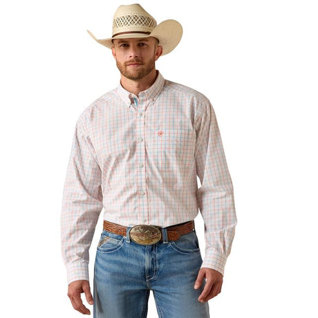 Ariat Pro Series Jason Classic Fit Shirt In White Plaid