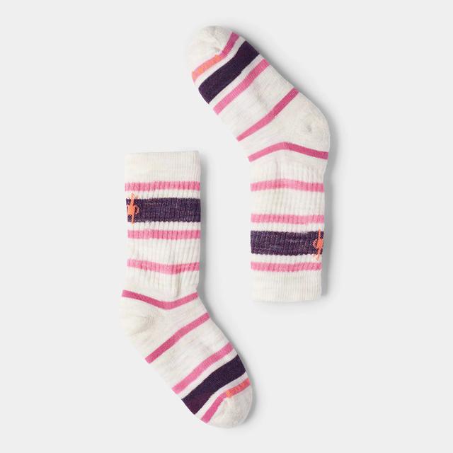 Smartwool ' Hike Striped Crew Socks Moonbeam