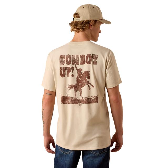 Ariat Cowboy Up Classic Fit T-shirt In Natural Cotton