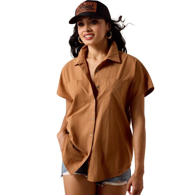 Ariat Vacation Shirt In Saddle Brown