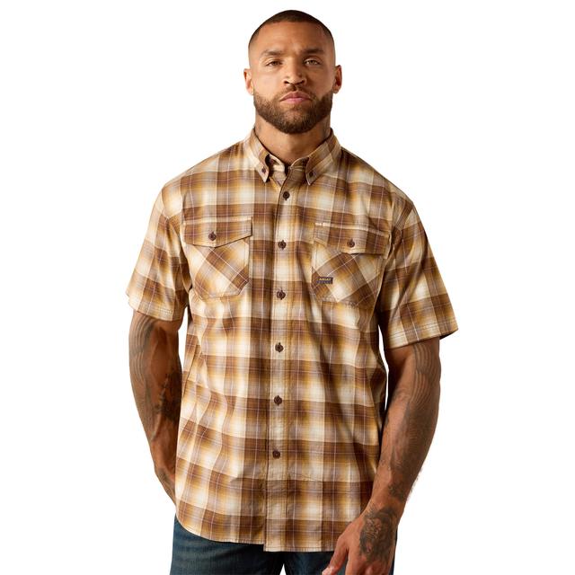 Ariat Rebar Made Tough Durastretch Work Shirt In Wood Thrush