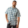 Ariat Rebar Made Tough Venttek Durastretch Work Shirt In Baleen Blue