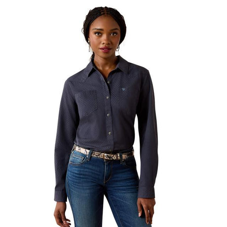 Ariat Billie Jeans Shirt In Ombre Blue Dobby
