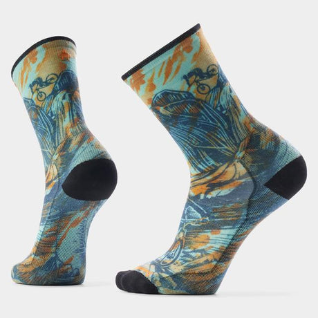 Smartwool Bike Rugged Ride Print Crew Socks Capri Capri