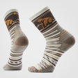 Smartwool Hike Targeted Cushion Bear Stripe Mens Mid Crew Sock Ash