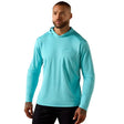 Ariat Rebar Sunblocker Hooded T-shirt In Aquarelle