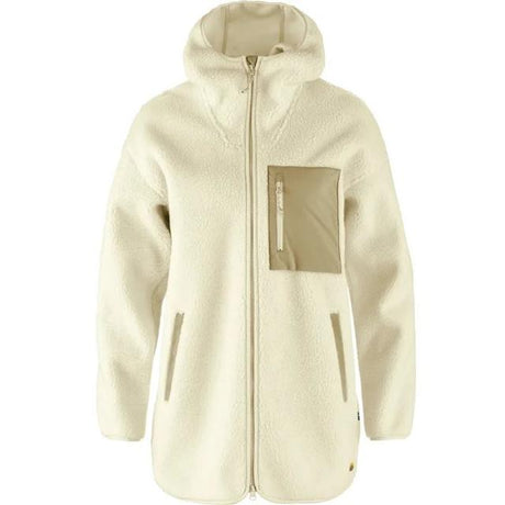 Fjallraven Womens Vardag Pile Fleece Long Chalk white
