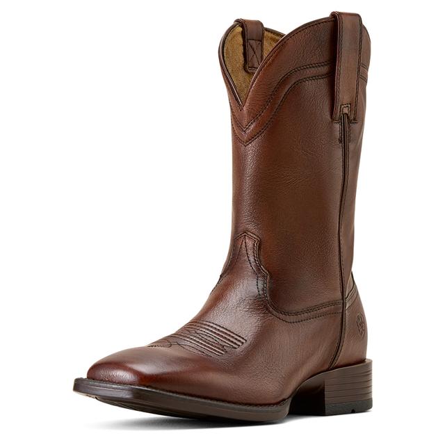 Ariat Alden Wide Square Toe Cowboy Boots In Honey Bee