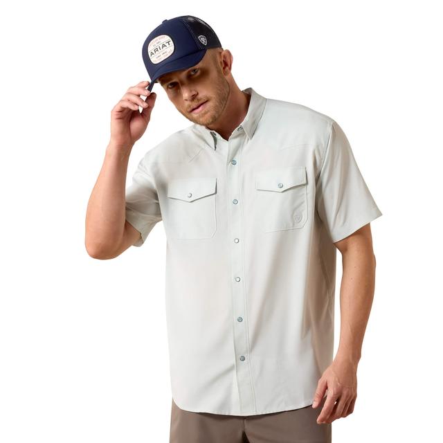 Ariat Western Venttek Classic Fit Shirt In Aqua Heather
