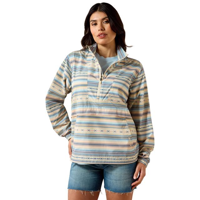 Ariat Whisper Pullover Jacket In Sunset Serape Stripe