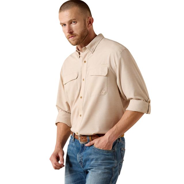 Ariat Venttek Outbound Classic Fit Shirt In Tan Heather