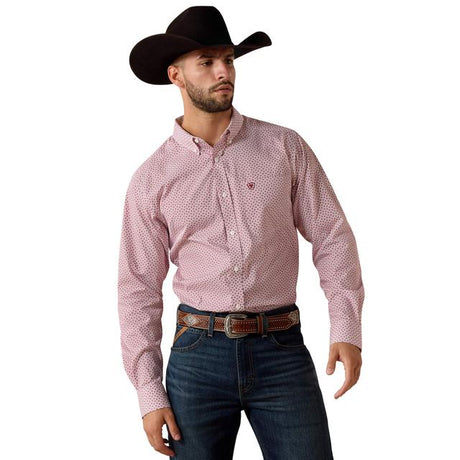 Ariat Wrinkle Free Wilde Fitted Shirt In Rhubarb Leaf Print