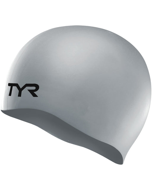 Tyr Adult Silicone Wrinkle-free Swim Cap - 040 Silver