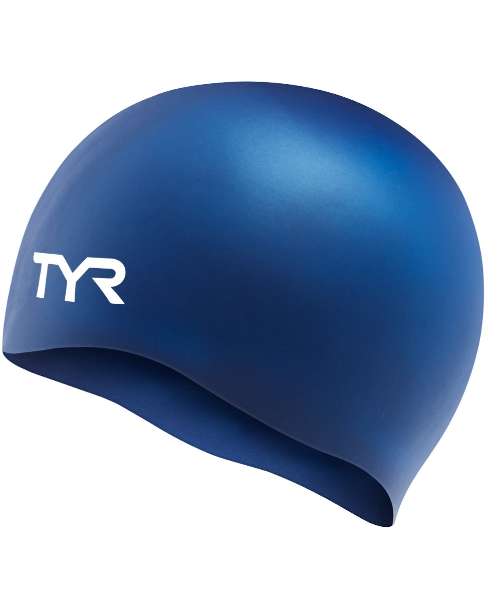 Tyr Adult Silicone Wrinkle-free Swim Cap - 401 Navy