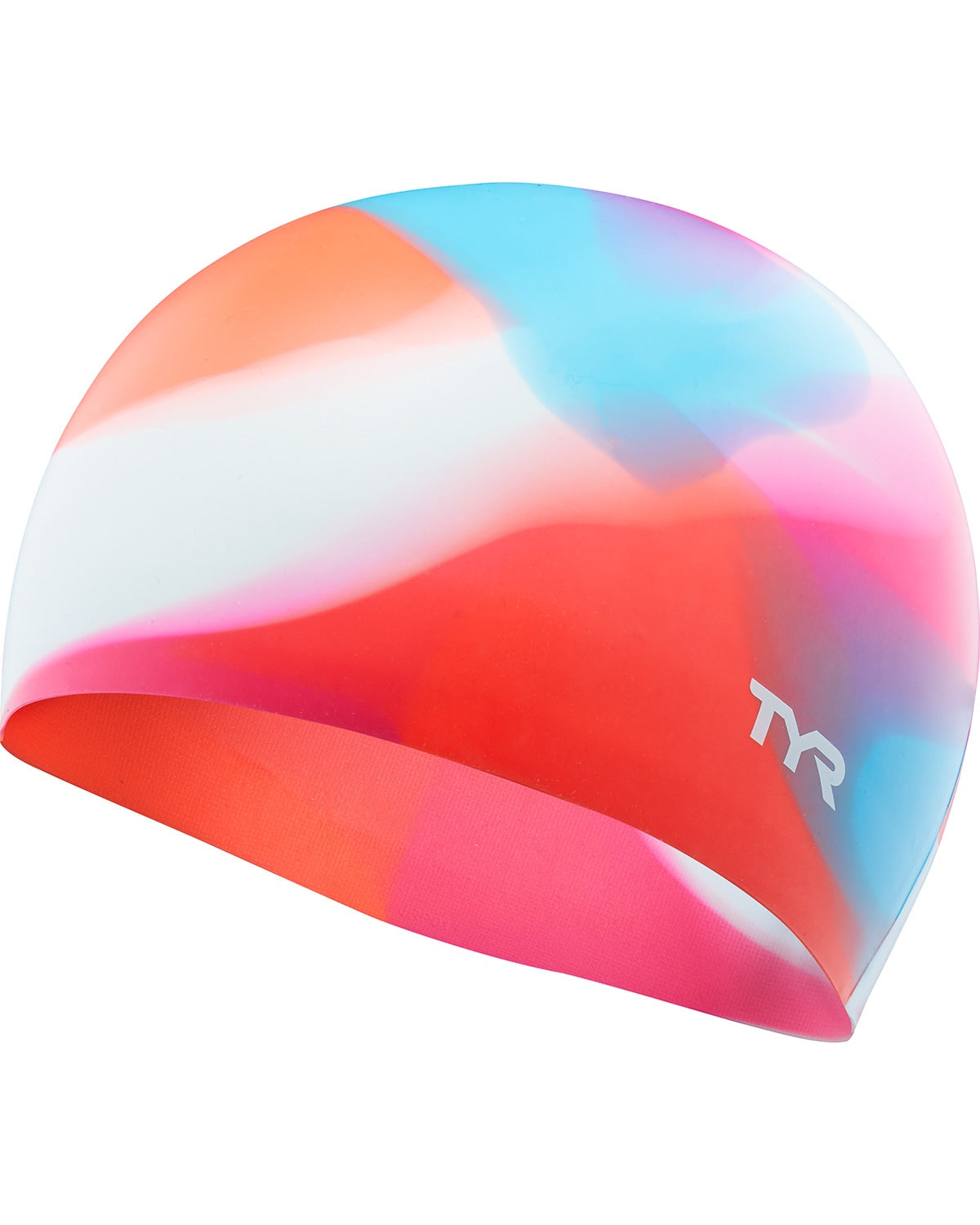 Tyr Youth Silicone Tie Dye Swim Cap Pink/blue