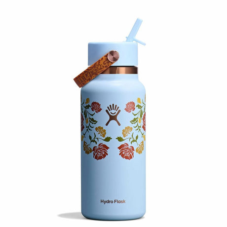 Hydro Flask Wide Flex Straw Cap Bottle 32oz Limited Edition Western Light Blue West lt blu