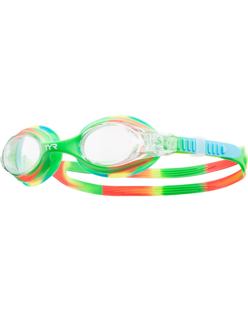 Tyr Kids’ Swimple Tie Dye Goggles Green/orange