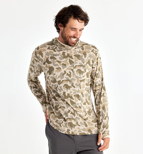 Free Fly Apparel Men's Bamboo Lightweight Hoodie - Barrier Island Camo Barrier Island Camo