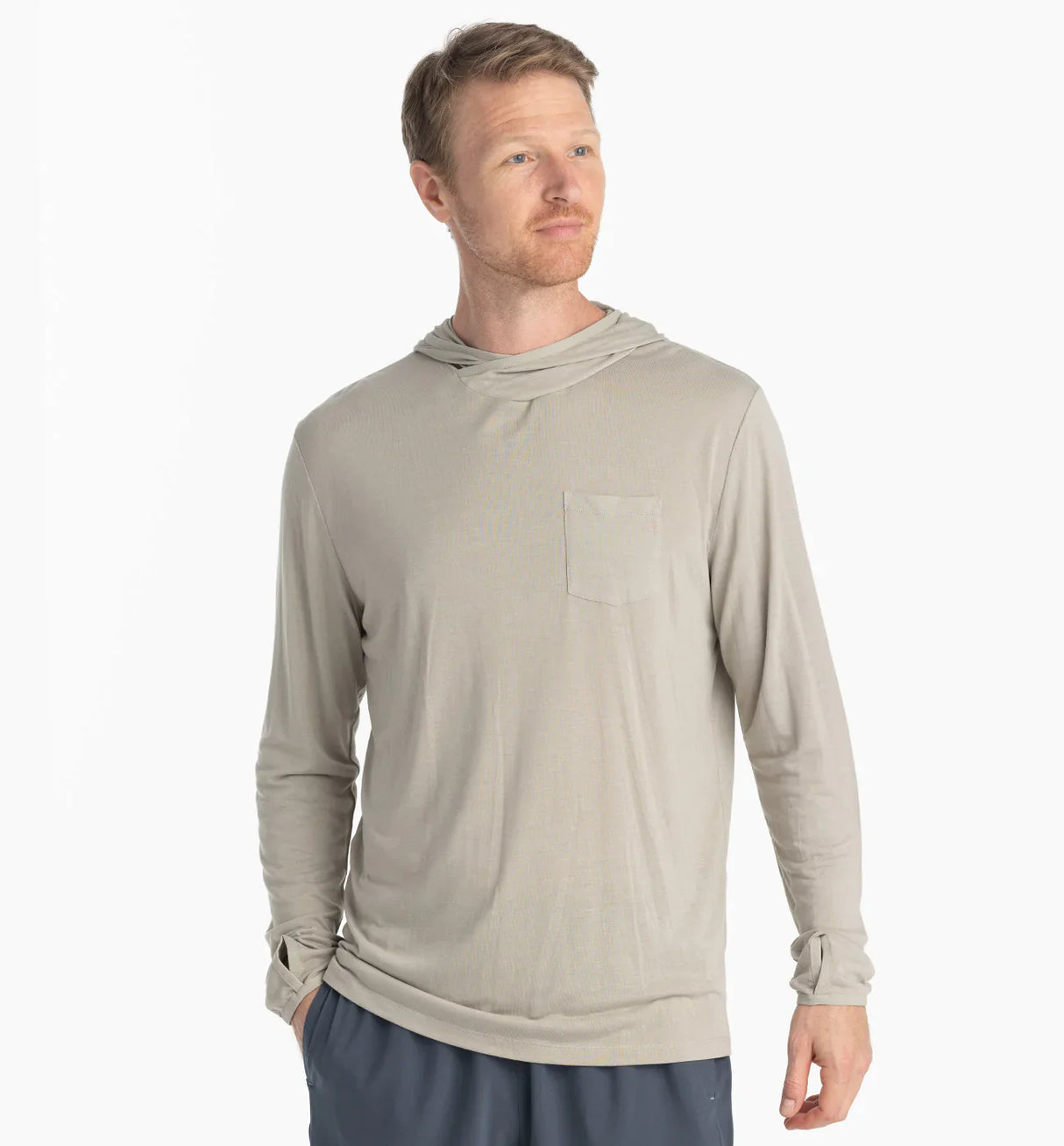 Free Fly Apparel Men's Bamboo Lightweight Hoodie Sandstone