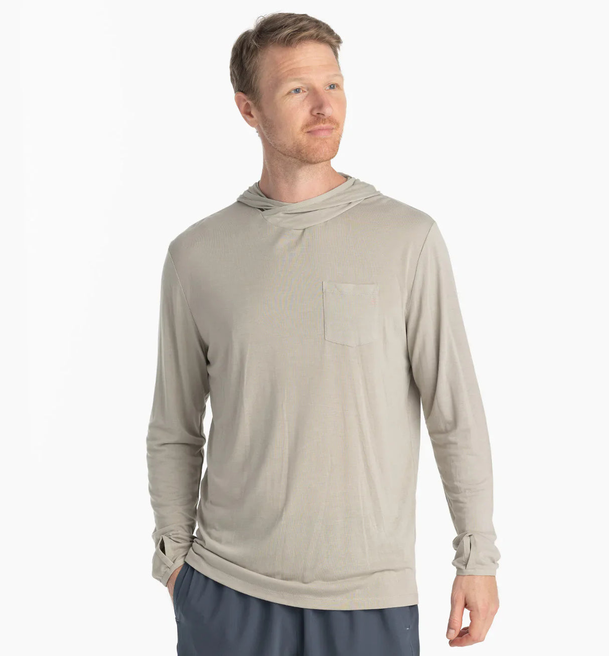 Free Fly Apparel Men's Bamboo Lightweight Hoodie - Sandstone Sandstone