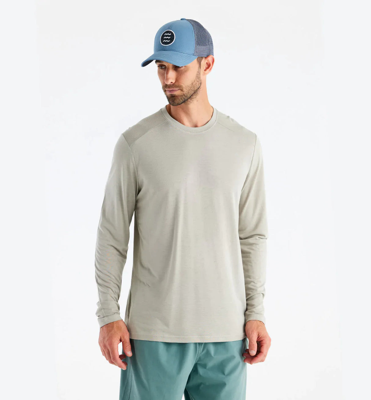 Free Fly Apparel Men's Bamboo Lightweight Long Sleeve Sandstone