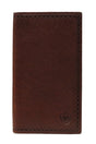 Ariat Perforated Edge Bifold Rodeo Leather Wallet - Dark Copper Dark Copper / Rodeo Bifold