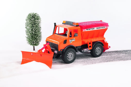 Bruder Mb-unimog Winter Service With Snow Plough