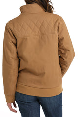 Cinch Women's Canvas Bomber Jacket - Brown - (MAJ9901001)