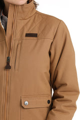 Cinch Women's Canvas Bomber Jacket - Brown - (MAJ9901001)