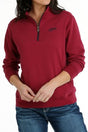 Cinch Women's 1/4 Fleece Pullover Burgundy