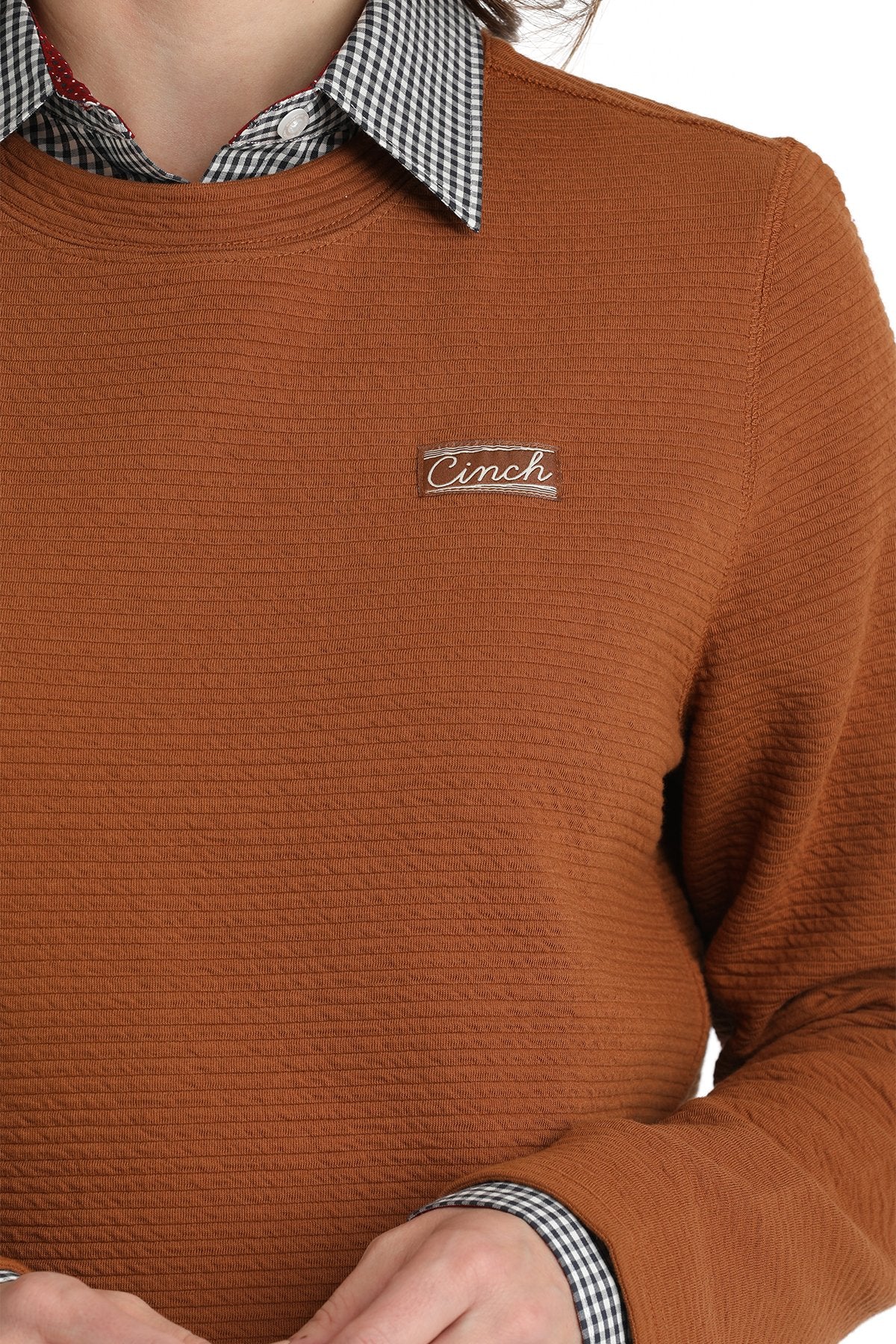 Cinch Women's Textured Sweatshirt - Copper - (MAK9205001)