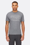 Rab Men's Mantle Outline Tee - Beluga Marl Beluga Marl