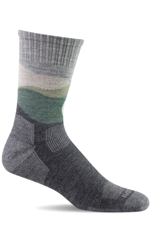 Sockwell Men's All Terrain Moderate Graduated Compression Crew Sock - Charcoal Charcoal