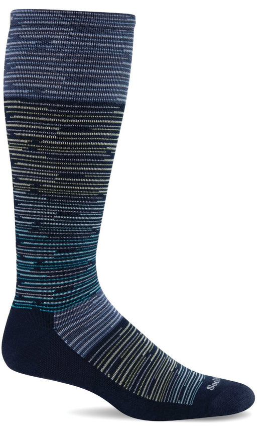 Sockwell Men's Digi Space-Dye Moderate Graduated Compression Sock - Navy Navy