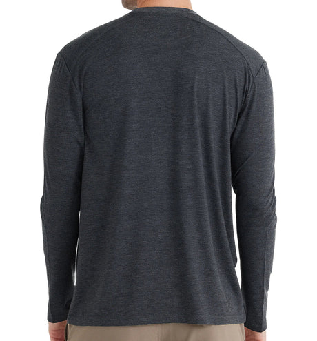 Free Fly Apparel Men's Bamboo Shade Long-Sleeve - Heather Black Heather Black