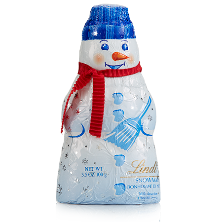 Lindt Milk Chocolate Snowman Hollow Figure