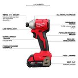 Milwaukee M18 Compact 1/4 in Hex Impact Driver Kit - Battery, Charger & Tool Bag