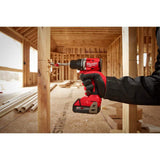 Milwaukee M18 18V Lithium-Ion Brushless Cordless 1/2 in. Compact Drill/Driver Kit - Battery, Charger & Tool Bag