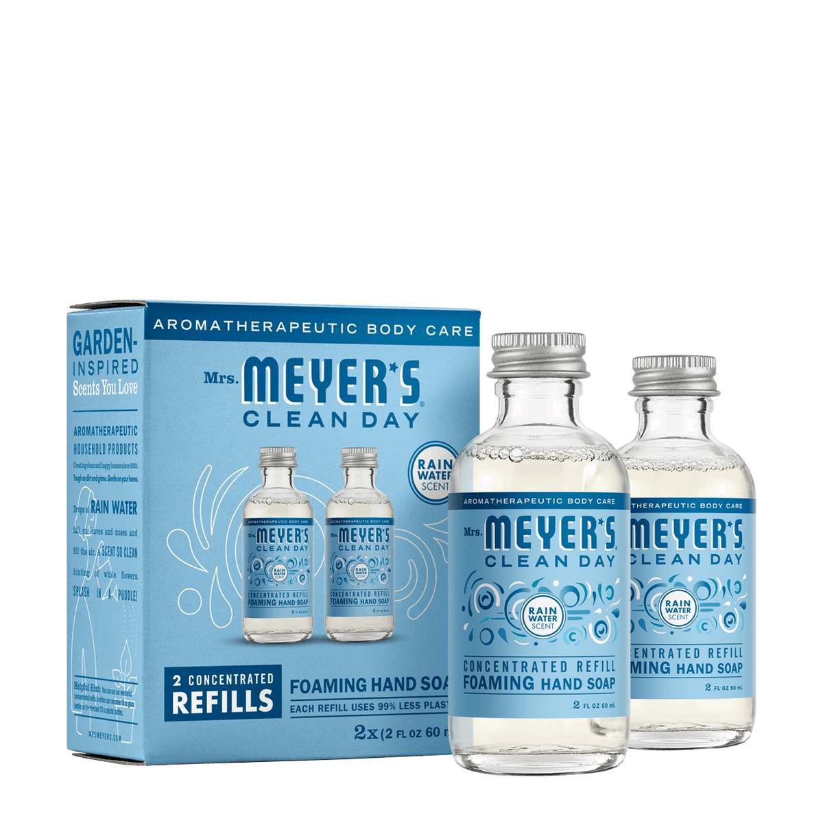 Mrs. Meyers Rain Water Foaming Hand Soap Concentrate Refills 2Pack —