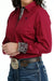 Cinch Women's Button-Down Western Shirt Burgundy