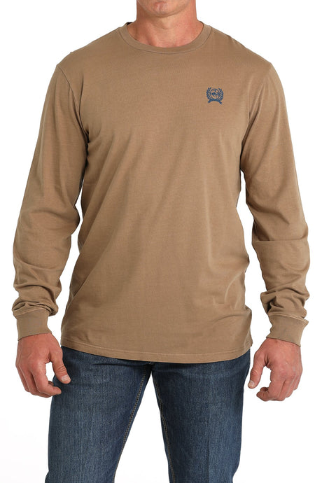 Men's Cinch Ranchin Ain't Easy Tee - Khaki - (MTK1721014)