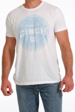 Cinch Men's Lead Don't Follow Short Sleeve Tee White