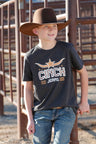 Boy's Cinch Jeans Tee - Charcoal - (MTT7670152) Charcoal