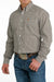 Cinch Men's Geometric Print Button-Down Long Sleeve Western Shirt - White / Gold White / Gold