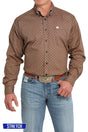 Cinch Men's Medallion Print Button-Down Western Shirt - Brown / Black - (MTW1105833) Brown / Black